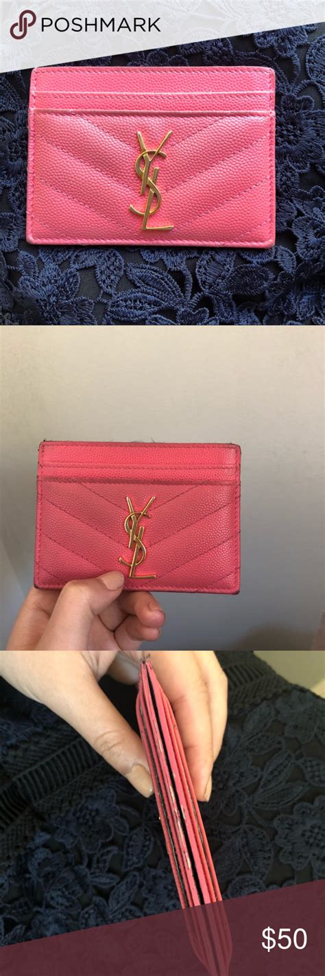 ysl carteras mujer|ysl pink cardholder.